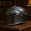 Handmade 16 Gauge Steel Black Barbuda Helmet with Stand Medieval Knight Armor Decorative