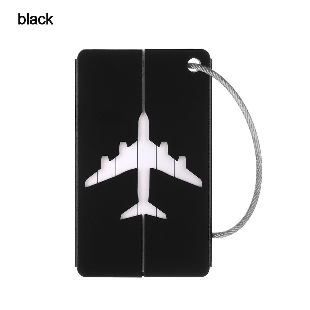 Reusable Stainless Steel Aluminium Suitcase Labels Bag Tag Travel Luggage Tags Labels with Ropes