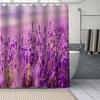 Purple Lavender Printed Shower Curtain Waterproof Polyester Fabric Home Bathroom Accessor Decor Bath Curtain Bathtub Screen