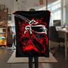 1Pc Inuyasha Print Flannel Blanket, High Quality Comfortable for All Seasons, Home Decor, Warmth and Comfort, Perfect for Christmas Gifts