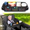 Foldable Thickened Snack Tray with Cup Holder Mesh Pockets Double Sided Stroller Tray Easy To Clean for Wonderfold Wagon