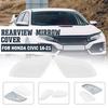 Pair White Side Mirror Cover Caps Door Rearview Cover For Honda Civic 2016-