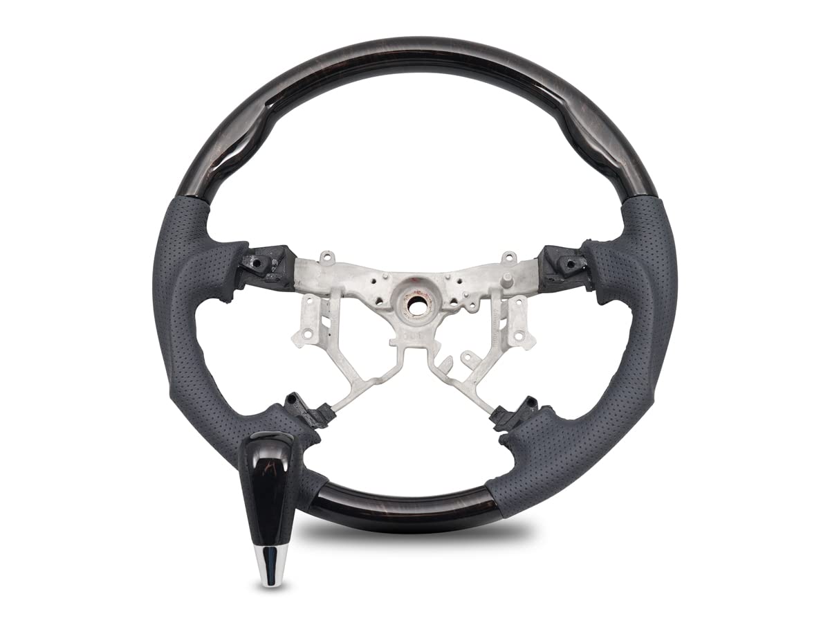 

Gun Grip Steering Shift Knob Set Prime Mahogany Black Wood for Toyota Hiace 200 Series and 3rd Manufactured from November 2004 to November 2013 чёрный