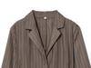 Striped Padded Shoulder Suit Jacket & Pleated Trousers Set
