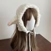 Tie Straps JK Lolita Earflap Japanese Winter Ear Cover Handmade Y2k Plush Earmuffs  Girl