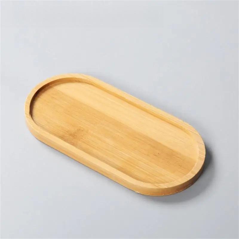 Bamboo Tray Saucer Tray Cup Pad Coaster Plate For Kitchen Bar Decorative Plate Creative Coaster Coffee Cup Mat For Kids