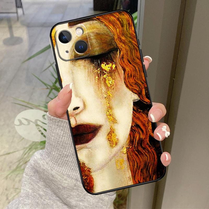 

Kiss by Gustav Klimt Case For iPhone 17 Pro Max 15 14 13 12 11 16 Pro Max Plus 12 13 Mini 16e 17 Air Back Cover iPhone 13