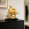 Pferdestatue Tierfigur Harz Mittelstück Dekorativ Chinesisch Feng Shui Tischplatte
