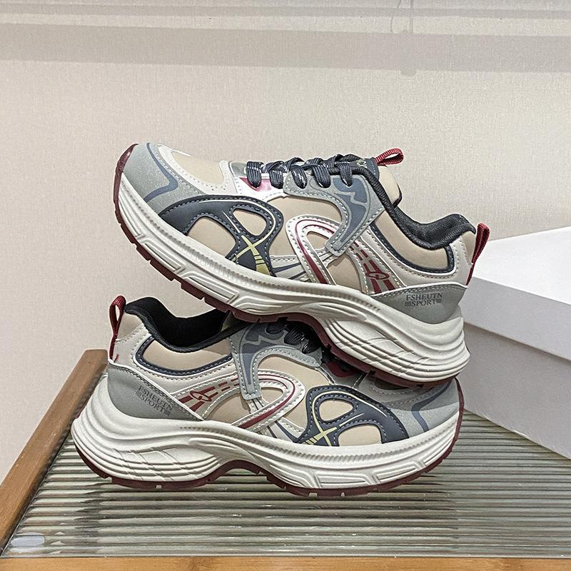 

ins Korean version of the new dad shoes for women 2025 spring popular sports running shoes casual shoes thick sole increase zL810 35