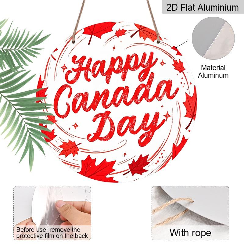 2D Flat Aluminum Canada Day Themed Wall Hangings Are Available in Various Sizes. The Red Maple Leaf Pattern Makes Them A Perfect Choice for Home