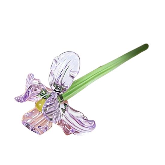 Mini Glas Blumen Dekoration Handgeblasen Kunstkristall Pflanzen Kleine Blumenvase Schmuckstück für Muttertag Geburtstagsgeschenke