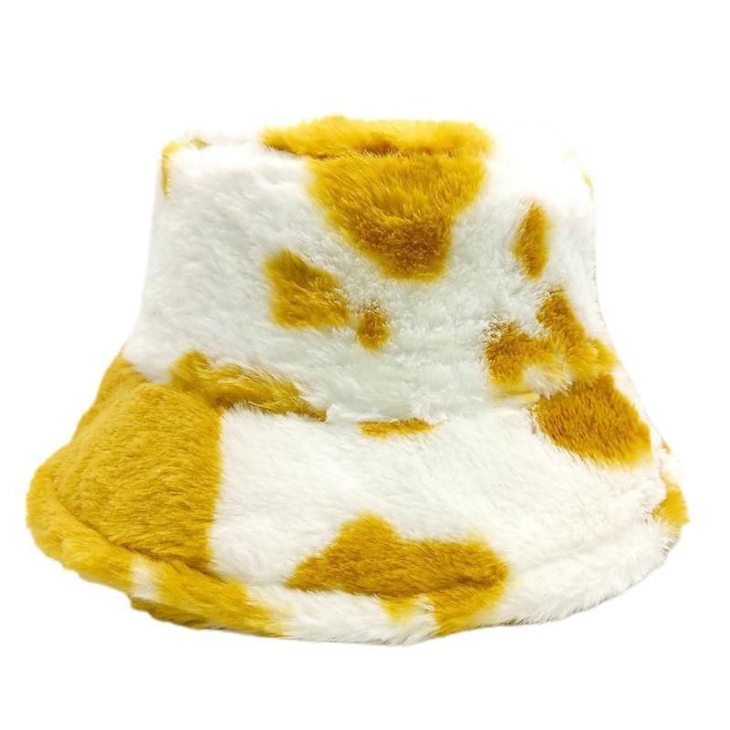 Cow Plush Fisherman Cap Soft Warm Hat Autumn Winter Outdoor Trend Fisherman Hats