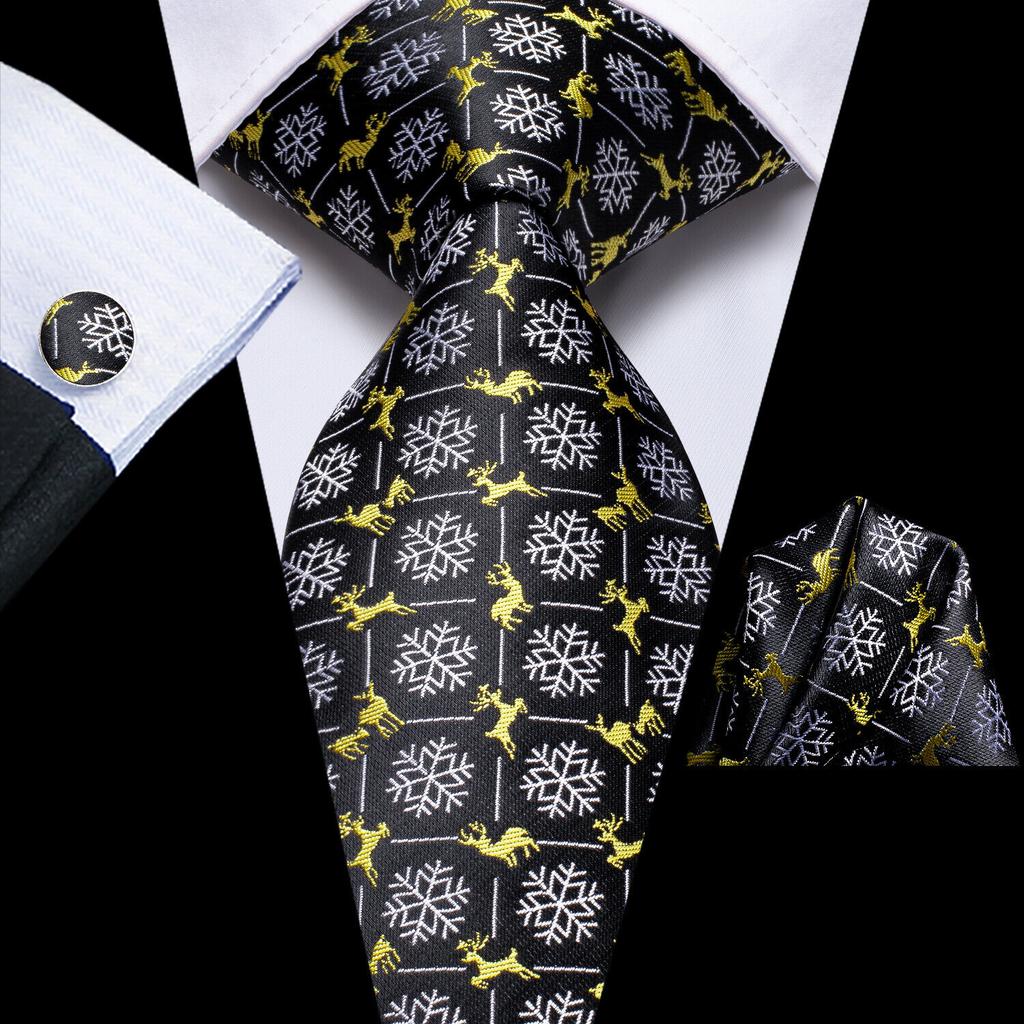 Модні чоловічі зелені чорні смугасті запонки Hi-Tie для ділового весілля