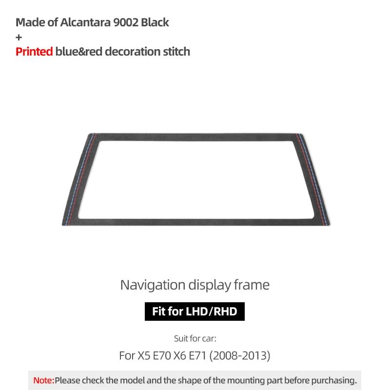 Carbon Fiber for BMW X5 E70 X6 E71 2008-2013 Center Console CD Panel Trim Frame Sticker Car Auto Interior Tuning Accessories