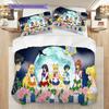 Cute cartoon theme Sailor Moon Tsukino Usagi cartoon comfortable home duvet cover and pillowcase (1 * duvet cover+2 * pillowcase, without core)A3