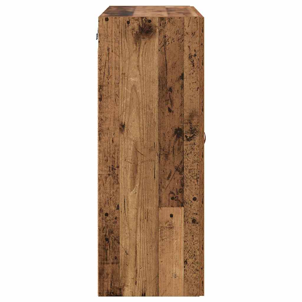 Wall Mounted Cabinet 2 pcs Reclaimed Wood Look 69.5 x 34 x 90 cm