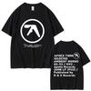 2026 T-shirt Graphique Aphex Twin UNISEXE Femme Décontracté Coton Vintage Manches Courtes T-shirt Homme Gothique Rock T-shirts Streetwear
