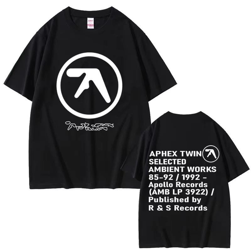 Aphex Twin Graphic Tshirt UNISEX Women Casual Cotton Vintage Short Sleeve T Shirt Male Gothic Rock Tshirts Streetwear