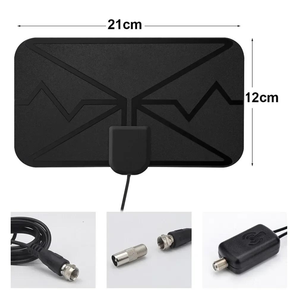 5000 Miles HD 8K/4K Digital TV Antenna - 25DB UHF/VHF DVB-T/T2 Indoor Aerial for Cable & DTV Reception