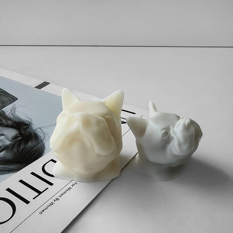Dog Head Candle Mold DIY Aromatherapy Candles Casting Molds Handcrafted Epoxy Resin Ornaments for DIY Enthusiasts