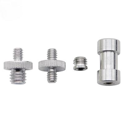 4pcs Durable Male To Female Screw Adapter 1/4" 3/8" Mount Set Thread Screw Adapters Convert for Camera Tripod Light Stand
