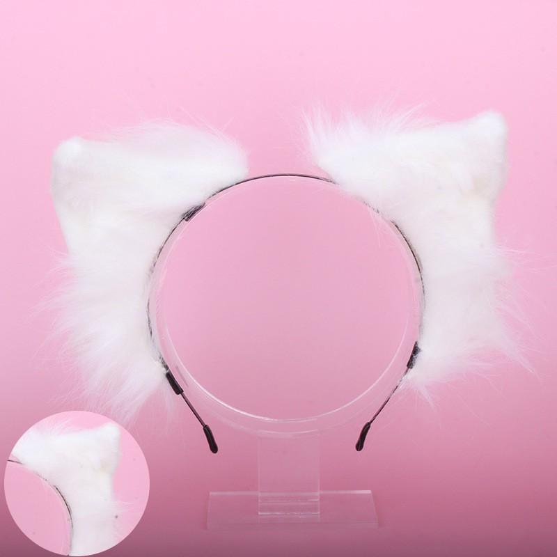Süßes Lolita-Stirnband mit Fuchsohren und Spitzen-Schleife, Haarschmuck für Damen, Süßer Gothic-Stil