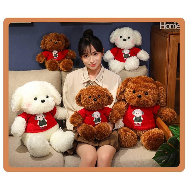 Bear Teddy Stuffed Toy Girl Birthday Gift Cartoon Cute Sweater Dog Figure Action