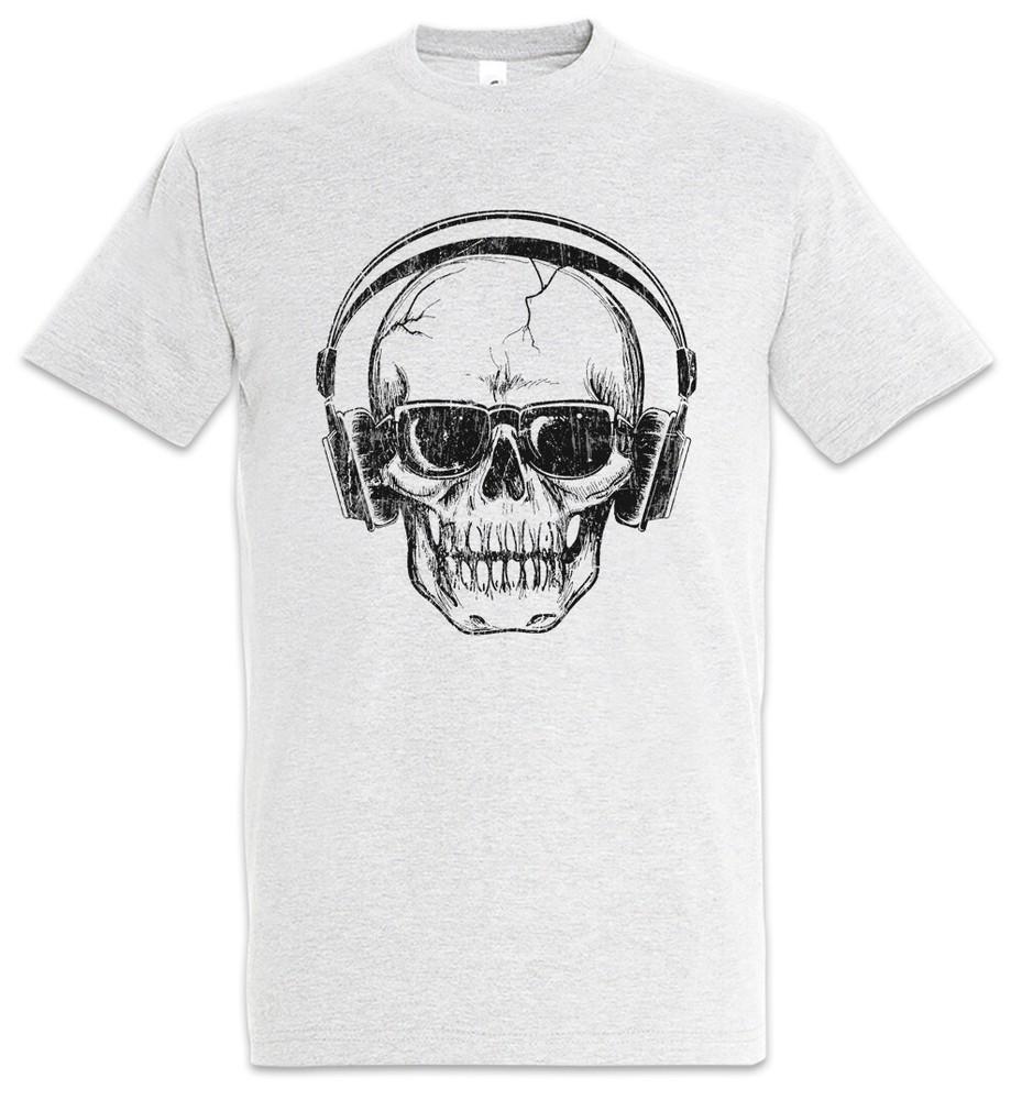 

Headphones Sunglasses Skull T-Shirt Music Teacher Metal Rock Singer DJ Drummer 4XL