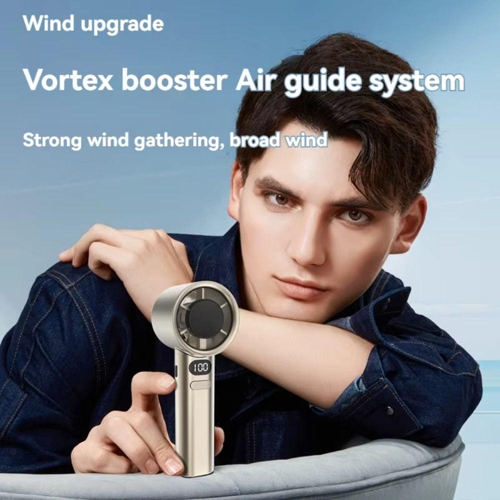 USB Rechargeable Small Electric Fan 120 Gears Adjustable Desktop Fan Handheld Fan  Student