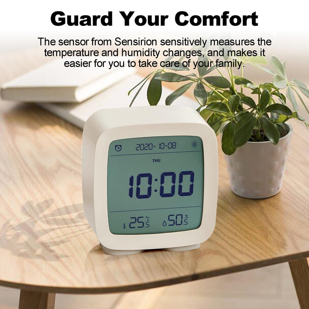 Digital Alarm Clock Smart BT APP Control Multifunctional 5in 1 with Temperature & Humidity Display Ideal for Kids &