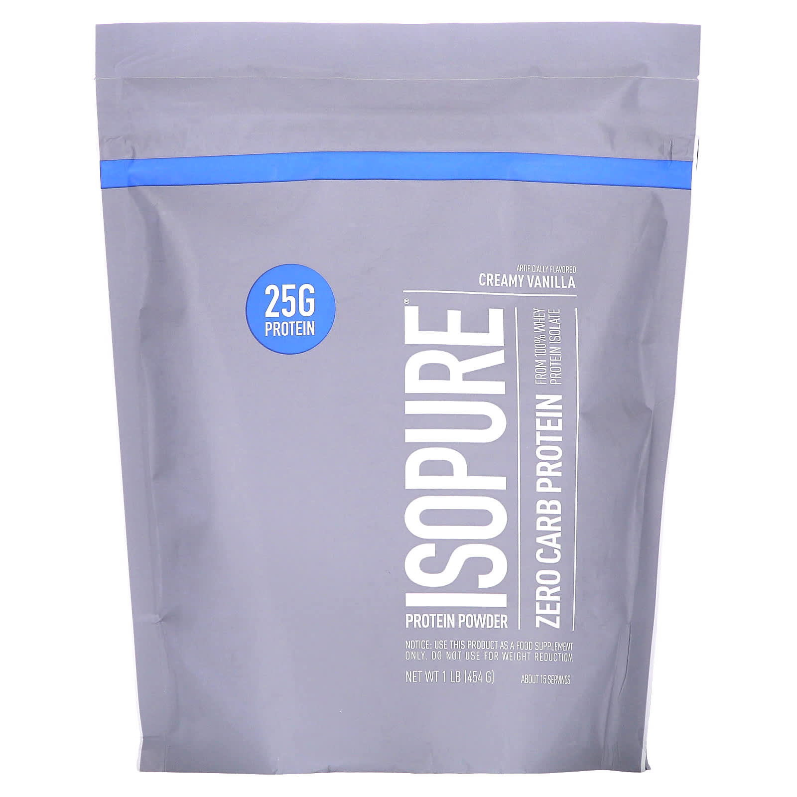 

Isopure, Zero Carb, Protein Powder, Creamy Vanilla, 1 lb (454 g)
