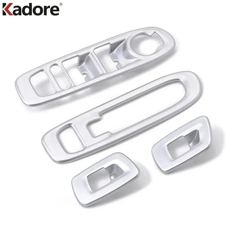 Car Inner Door Armrest Window Lift Switch Button Panel Cover Trim For Jeep Compass 2017-  Matte Interior Accessories