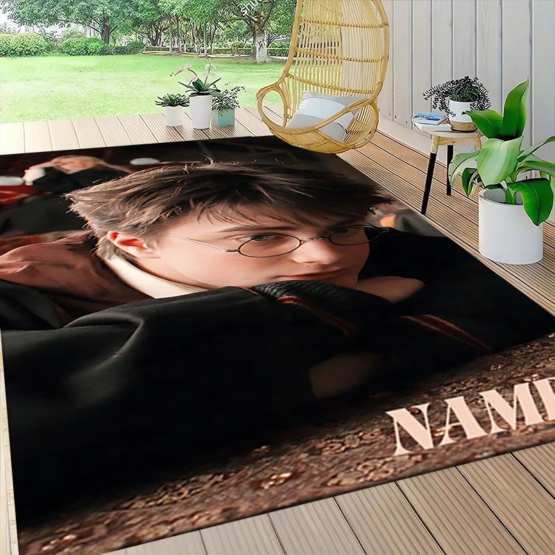 Custom Name "Harry Potter's Journey" Carpet Rug Customizable Soft Washable Anti-Slip Home Living Room Sofa Mats Personalized Rug. 090975
