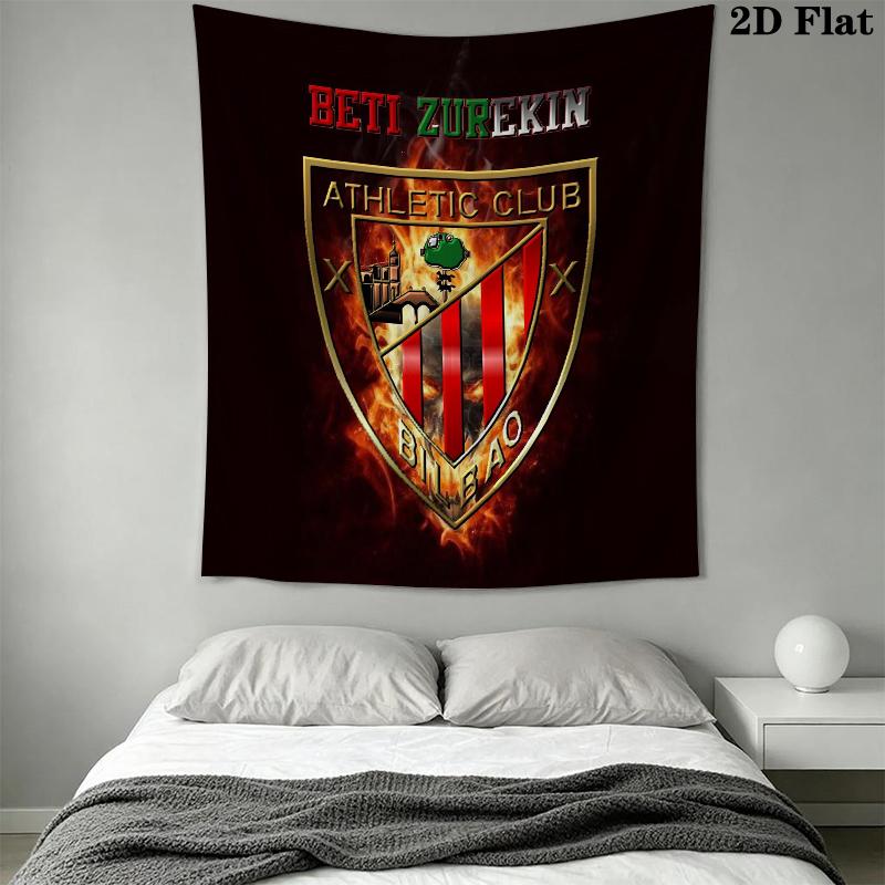 Athletic Club De Bilbao Wall Tapestry Aesthetic Wall Hanging Printed Fabric Blanket Decorative Tapestries for Bedroom Living Room Home Decor