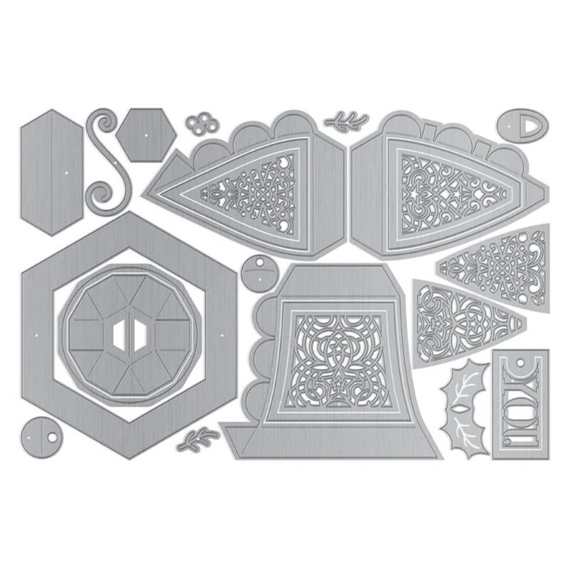 Christmas Bells Cutting Dies Embossings Stencils Christmas Pendant Metal Die Cuts for Scrapbooking Card Decoration