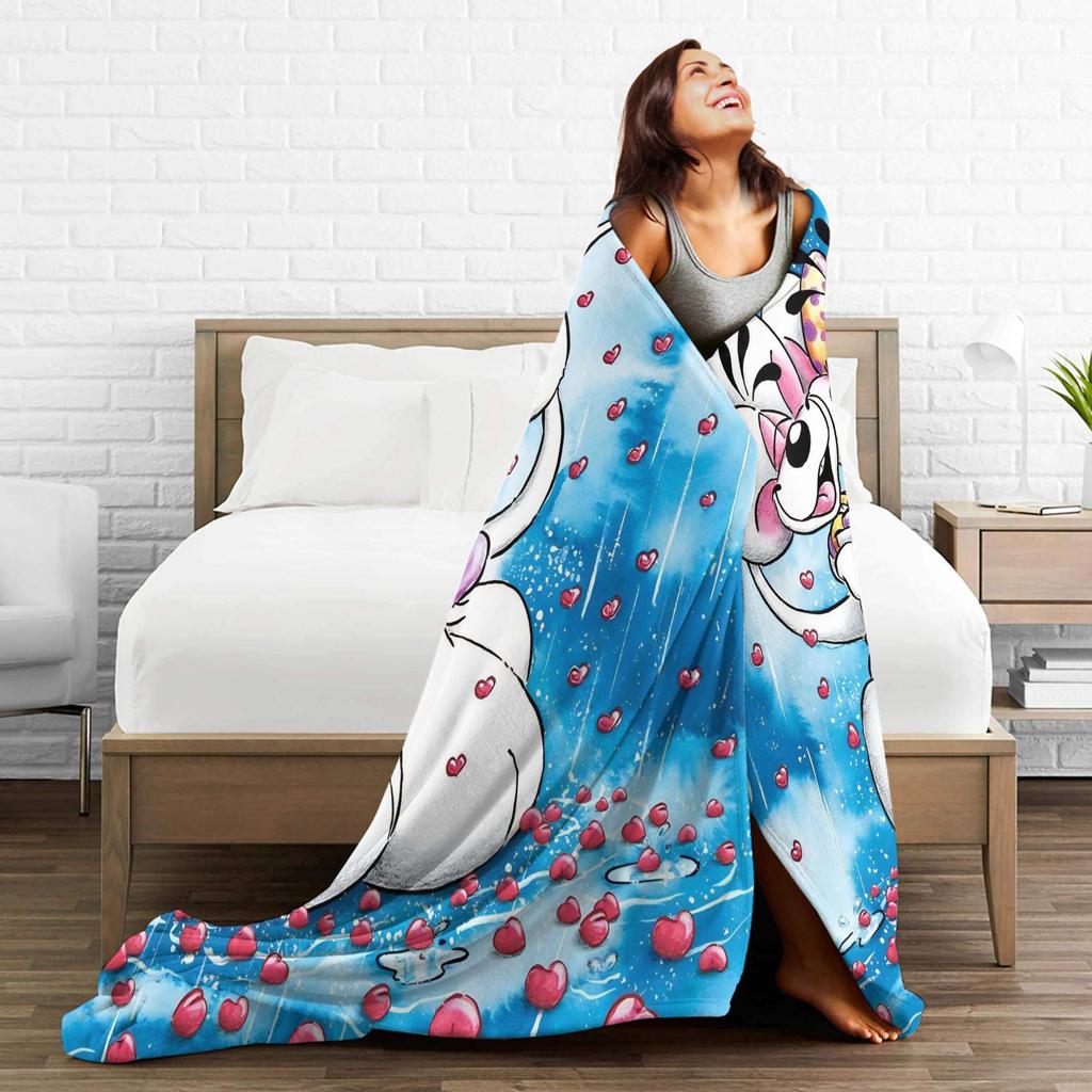Cartoon D-Diddl Soft Blanket  Students Plush Throw Blanket Funny Couch Bed Flannel Bedspread Sofa Bed Cover