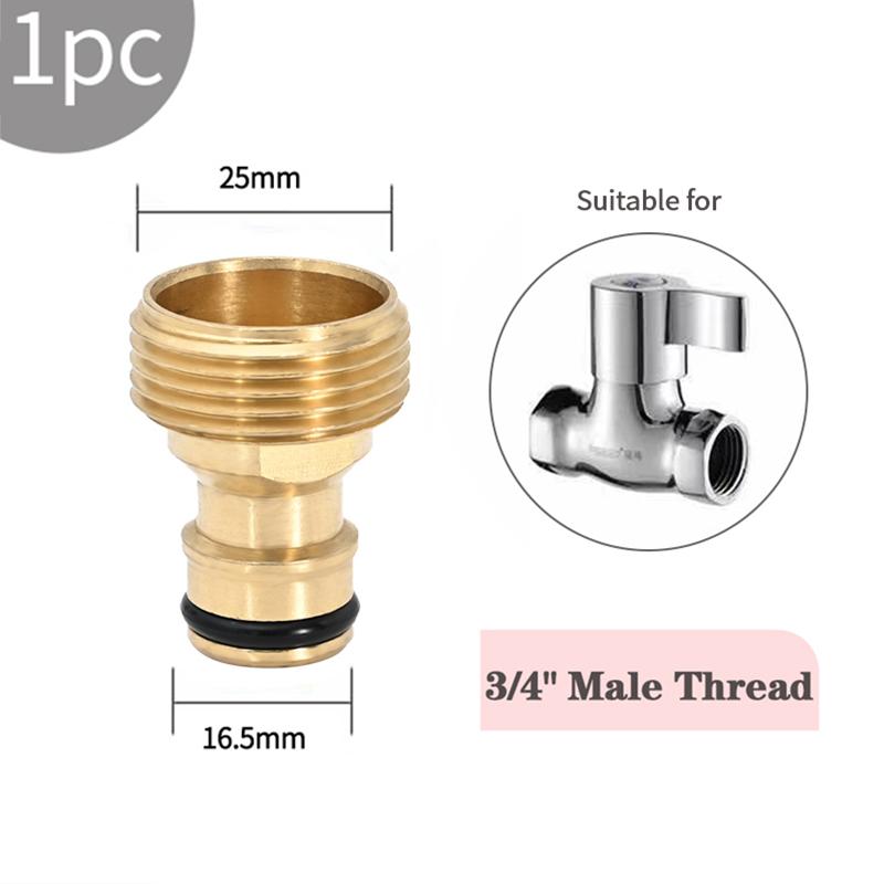 Thread Tap Quick Connector Brass 1/2" 3/4“ 1" Male Female Copper Hose Coupling Adapter Garden Tubing Repair Watering Gun System