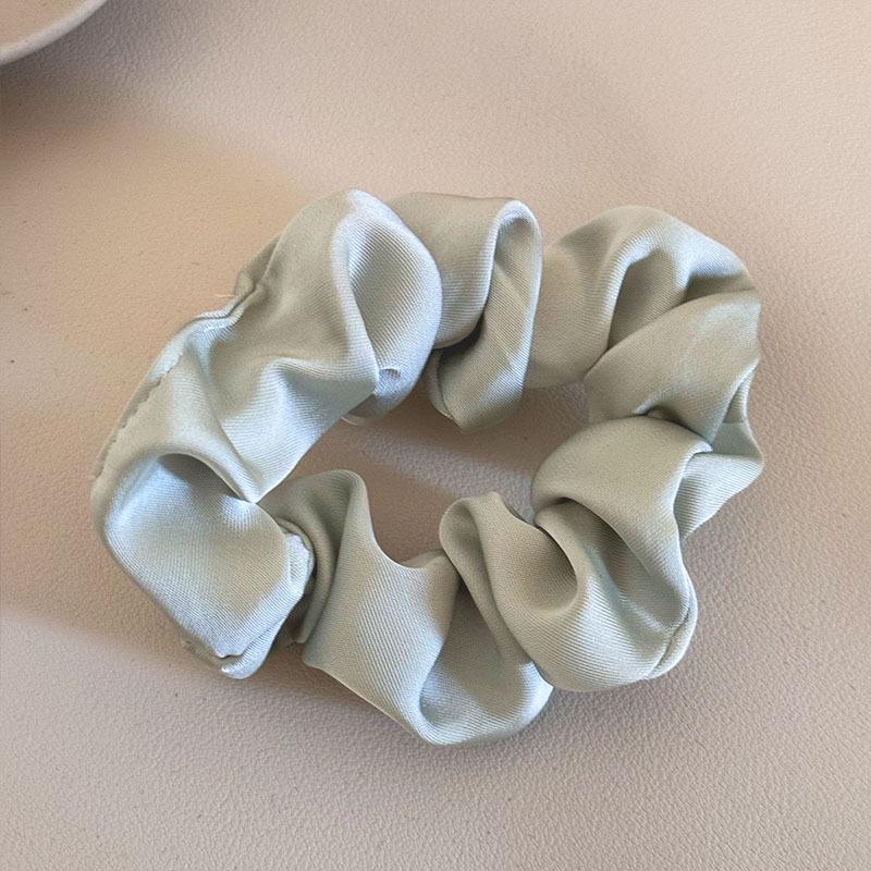 Solid Color High Elasticity Hair Tie with Leather Case for Women's Ponytails