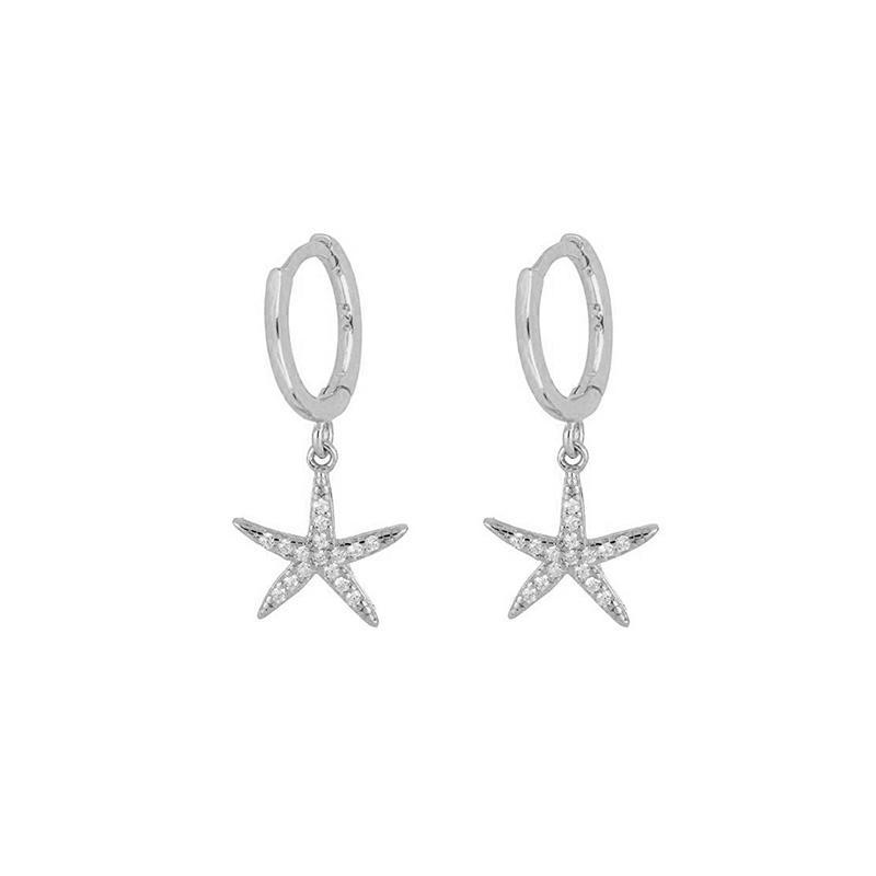 CRMYA Vintage Piercing Ear CZ Zircon Cross Earring Gold Silver Filled Drop Earrings For Women Hoop Earings Jewelry Wholesale