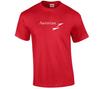 Maglietta in Cotone Rosso con Logo Retrò Austrian Air Compagnia Aerea Aviazione S-5XL