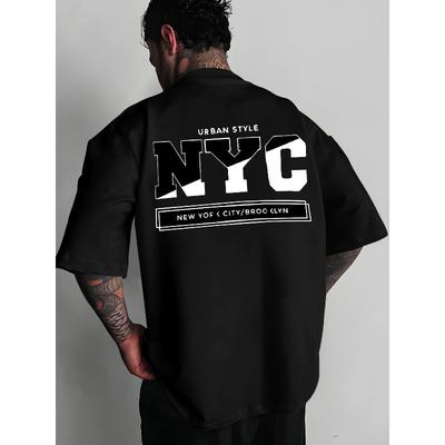 Top de Vară la Modă pentru Bărbați cu Gât Rotund, un Tricou Popular în Stil Stradal în Europa și America, cu un Imprimeu, cu o Croială Regular pentru un Look Casual