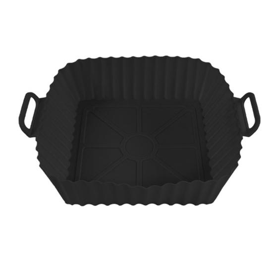 Air Fryer Liners Silicone Baking Tray Reusable Air-fryer Basket Air Fryer Cooking Mat Non-stick Pizza Pan Oven Kitchen Accessories