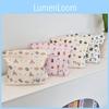 Cute Bear Makeup Bag With Floral Pattern And Polyester Material For Travel Storage