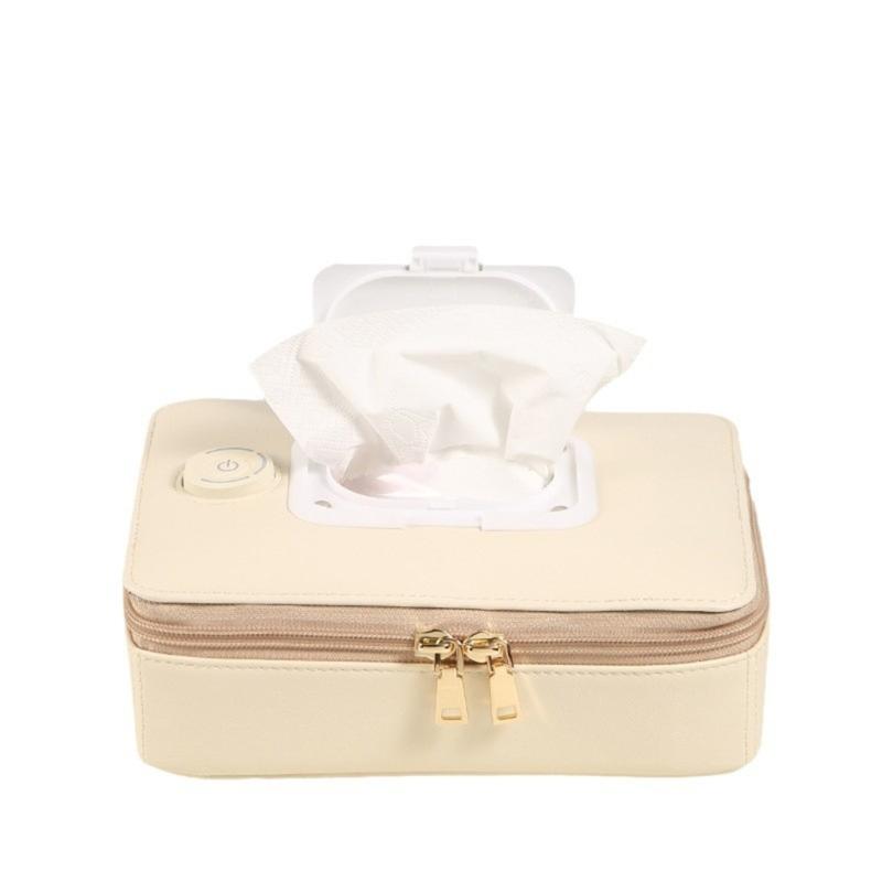 

Intelligent Heating Container Box For Baby Wet Wipes Feature 3 Heating Modes and Compact Travel Daily Use 1 бежевий