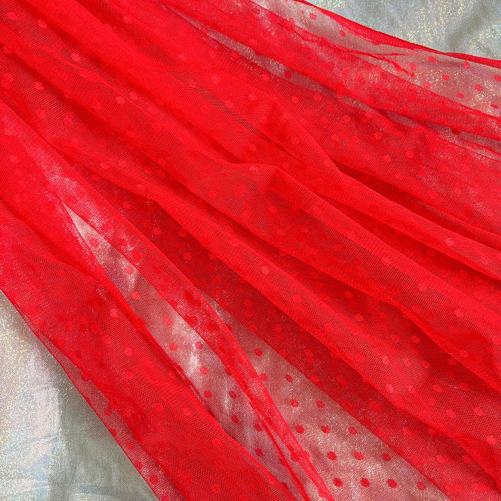 Polka Dot Tulle Mesh Fabric 100x150cm Jacquard Net Cloth for DIY Apparel Women Dress Prom Skirt Handmade Craft Sewing Materials