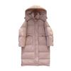 Winter New Knee Long Hooded Down Jacket Women's Clothing Loose Thickened Fashion Big Quilt White Duck Down Jacket