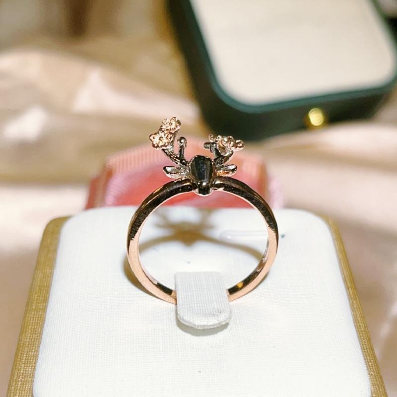 European and American Gold segment Jewelry Creative Personality Elk Ring  Color Protecting Ring