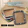 Summer Pet Dog Bed Cooling Mat Cool and Breathable Cat Bed Square Rattan Mat Cooling Bed Universal Pet Supplies for All Seasons
