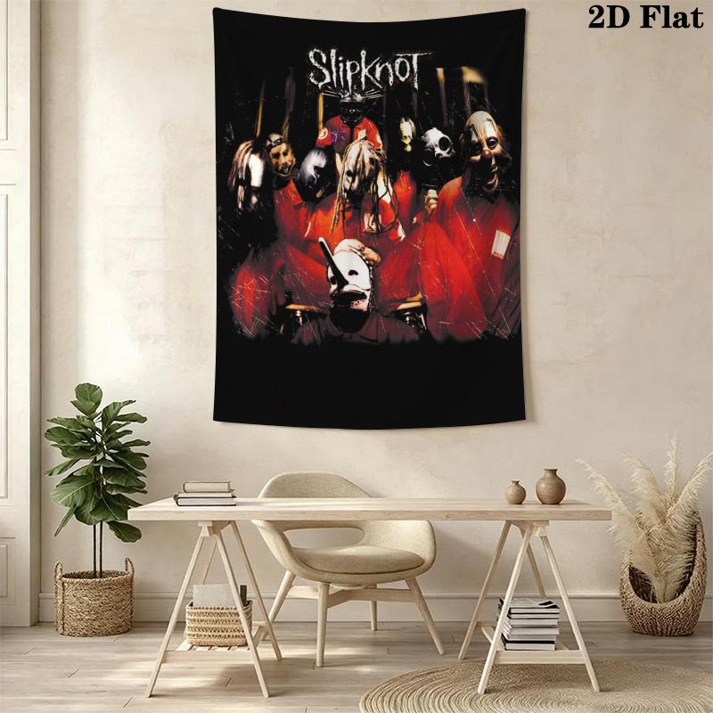 Dark Metal Tapestry Slipknot'S Mystic Design Tapestry Background Cloth Wallmounted Wall Covering Decoration Home Decor Wall Decoration