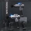 Brushless Motor Fascial Gun Deep Muscle Massager Rechargeable Massage Tool for Relaxing Body Abdominal Back and Leg Muscles